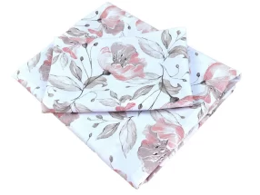 KOMPLET POŚCIELI BAWEŁNIANEJ  140X200 wzór peonia