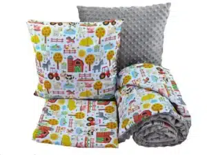 POŚCIEL DO PRZEDSZKOLA I ŻŁOBKA wzór zimny beż farma