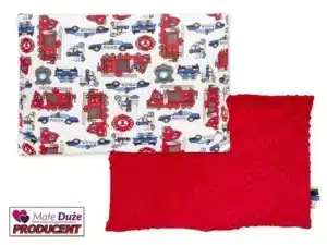 poszewka na poduszkę BAWEŁNA I MINKY wzór  czerwień strażak