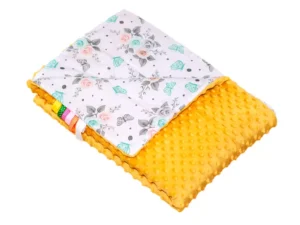 Kocyk MINKY bawełna Róża Biała Miód