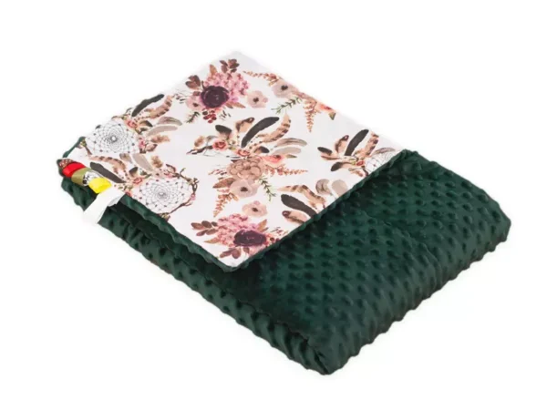 Kocyk MINKY bawełna Łapacz Snów Zieleń Butelkowa