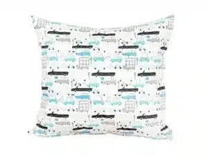 poszewka na poduszkę BAWEŁNA  wzór szare samochody
