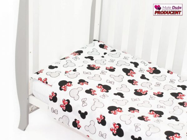 Pościel do łóżeczka 90x120 wzór myszka miki