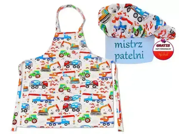 KOMPLET "MAŁEGO KUCHARZA" WZÓR KOPARKI