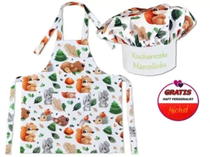 KOMPLET "MAŁEGO KUCHARZA" WZÓR ZWIERZAKI