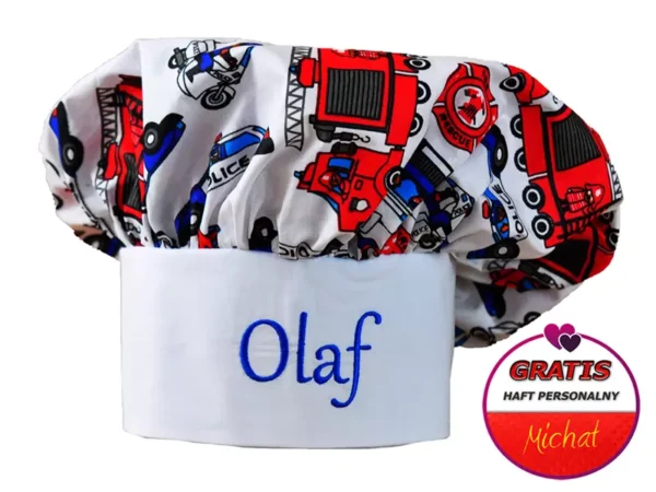Czapka kucharska personalizowana HAFT Strażak