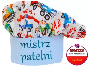Czapka kucharska personalizowana HAFT Koparki
