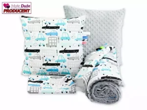 POŚCIEL DO PRZEDSZKOLA -wzór szare-szare samochody