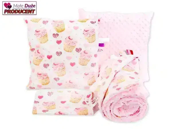 Pościel do przedszkola babeczki 100x135 bawełniana