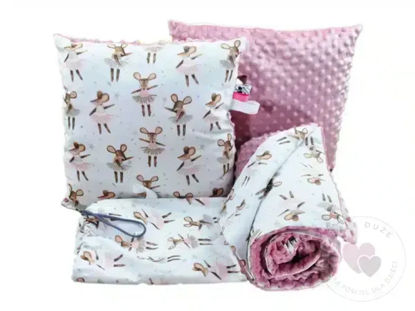 Pościel do przedszkola myszka baletnica 100x135 bawełniana