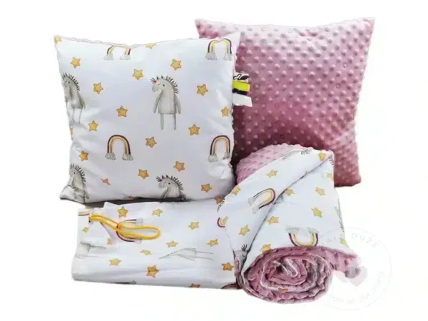Pościel do przedszkola konik tęcza 100x135 bawełniana