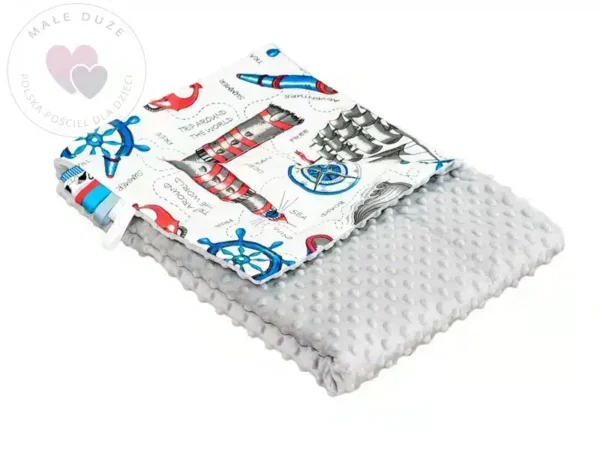 Kocyk MINKY bawełna szare stery