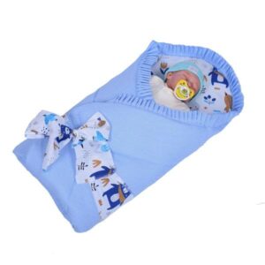 Rożek Niemowlęcy Paseczki / Niedźwiedź / Miękki z Falbanką