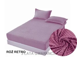 Prześcieradło MINKY RÓŹ RETRO