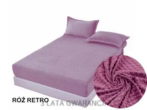 Prześcieradło MINKY RÓŹ RETRO