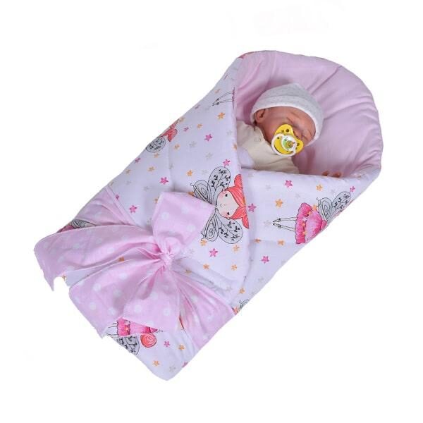 rożek niemowlęcy miękki prosty wróżka/róż