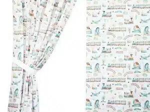 ZASŁONY DO POKOJU DZIECKA wzór ciuchcia