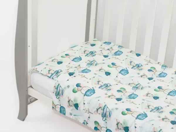 KOMPLET POŚCIELI BAWEŁNIANEJ wzór filiżanka