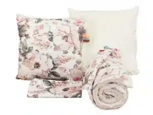 POŚCIEL DO PRZEDSZKOLA wzór krem peonie