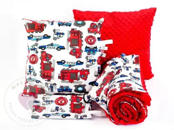 Pościel do przedszkola strażak 100x135 bawełniana