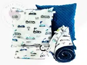 POŚCIEL DO PRZEDSZKOLA wzór navy zając w aucie