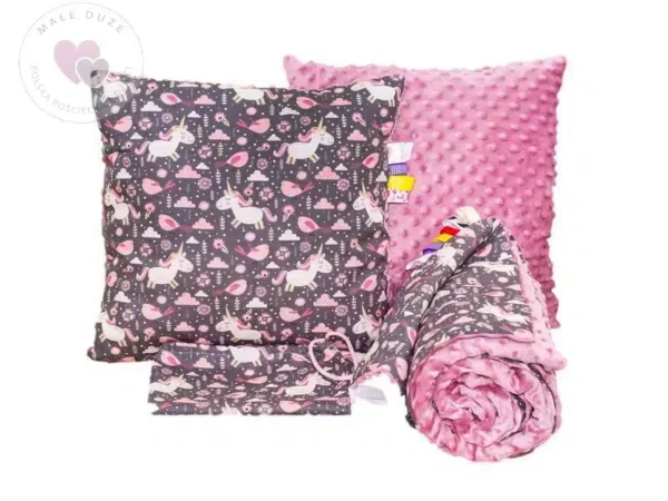 Pościel do przedszkola koniki brąz 100x135 bawełniana