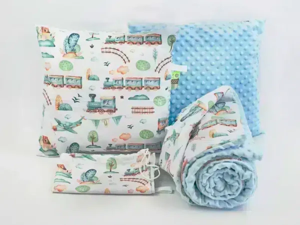 Pościel do przedszkola ciuchcia 100x135 bawełniana