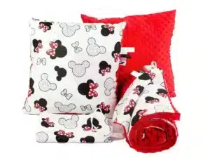 POŚCIEL DO PRZEDSZKOLA wzór czerwień myszka
