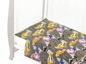 KOMPLET POŚCIELI BAWEŁNIANEJ wzór czarne samochody