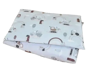 Pościel do łóżeczka 100x135  wzór auto tęcza