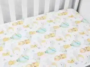 PRZEŚCIERADŁO BAWEŁNIANE Z GUMKĄ wzór miś balon