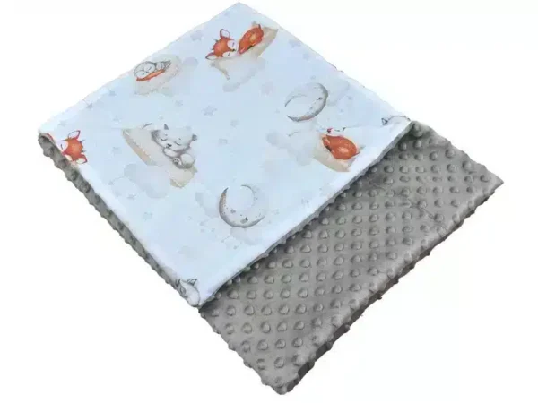 Kocyk MINKY wzór zimny beż- lisek