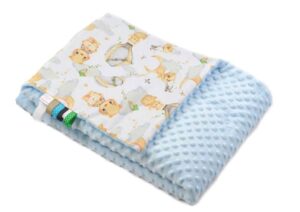 Kocyk  MINKY bawełna błękit balon