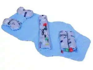 WKŁADKA DO WÓZKA SPACEROWEGO wzór błękit zając