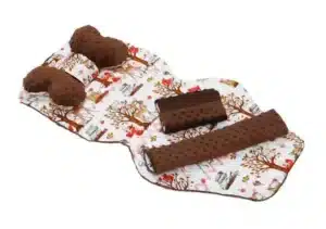 WKŁADKA DO WÓZKA SPACEROWEGO wzór brąz las