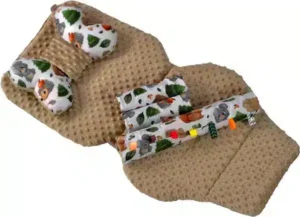 WKŁADKA DO WÓZKA SPACEROWEGO wzór capuccino zwierzaki