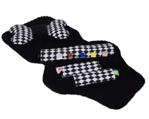 WKŁADKA DO WÓZKA SPACEROWEGO wzór czarny romb