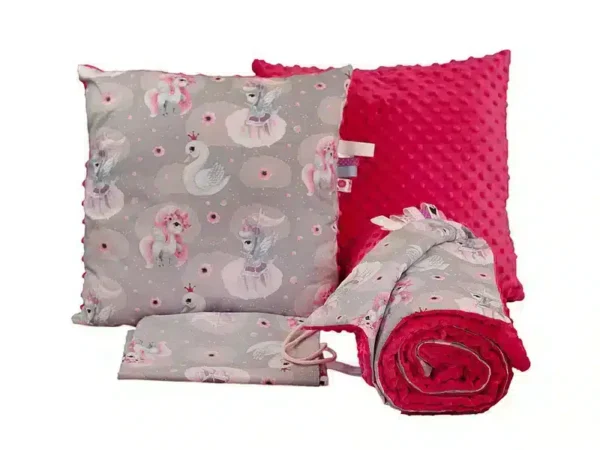 Pościel do przedszkola koniki szare 100x135 bawełniana