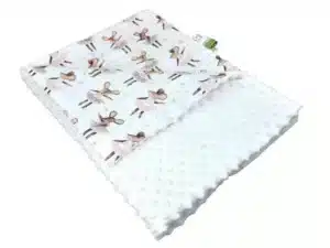 Kocyk  MINKY bawełna  kremowy myszka baletnica