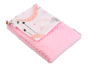 Kocyk MINKY bawełna Baletnica duża Róż