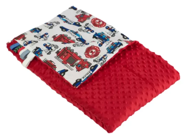 Kocyk MINKY bawełna Strażak Czerwony