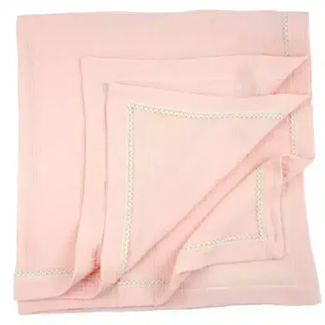 kocyk muslin brzoskwinia 1