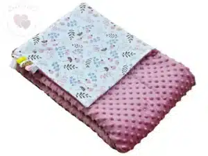 Kocyk MINKY bawełna retro gałązka