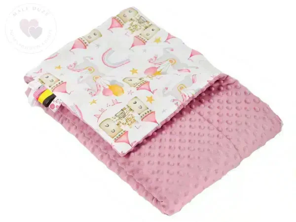 Kocyk MINKY bawełna retro zamek