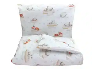 KOMPLET POŚCIELI BAWEŁNIANEJ  140X200 wzór lisek