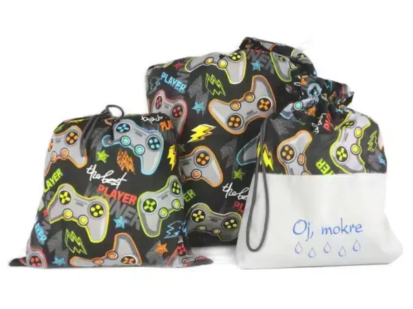 komplet worków bawełnianych wzór pady