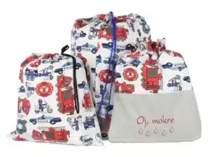 komplet worków bawełnianych wzór strażak