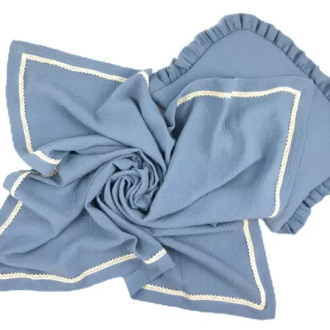 komplet poscieli muslin szaroniebieski 1