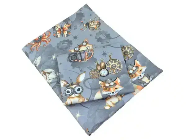 KOMPLET POŚCIELI BAWEŁNIANEJ 160X200 mechaniczne zwierzątka