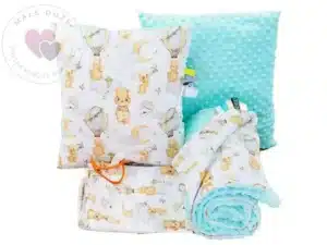 POŚCIEL DO PRZEDSZKOLA wzór mięta balon